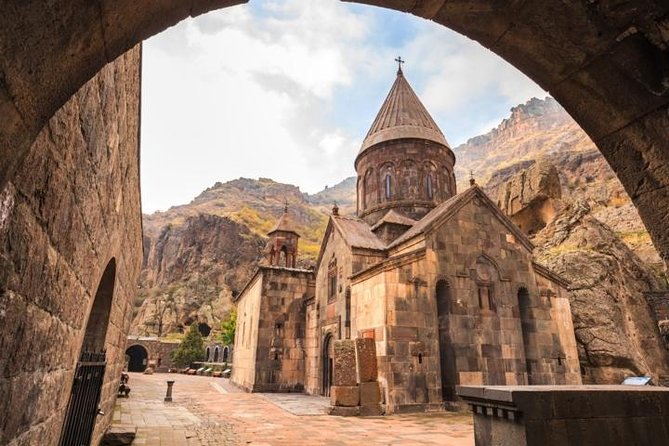 Garni, Geghard, Charents Arch, Azat reservoir, Khor Virap - Charents Arch and the framed view of Ararat