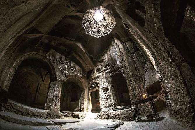 Garni Temple, Geghard Monastery, Arch of Charents (private tour) - Geghard Monastery inside the mountain