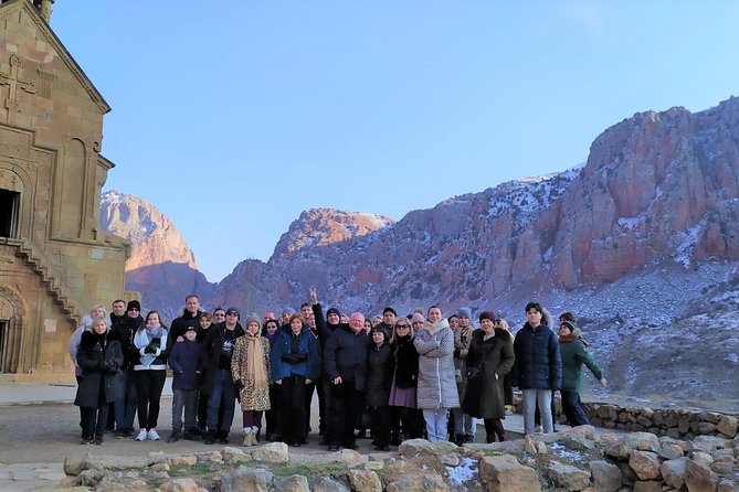 Group Tour: Khor Virap, Noravank, Tatev monasteries (wayback on Ropeway) - Noravank through red rock country