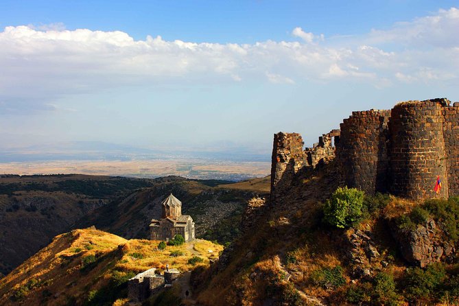 Mount Aragats, Amberd Fortress, Saghmosavank Monastery, Alphabet - private tour - Saghmosavank Monastery above the Kasakh Canyon