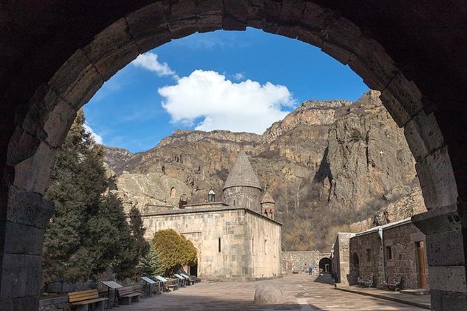 Symphony of Stones, Garni, Geghard, photo stop at Charents arch - Garni Temple connects Armenia to the pagan world